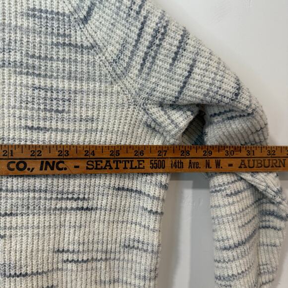 J. Jill Women's V Neck Sweater Marled Cotton Blend Grey Cream 2X Plus PureJill - Picture 8 of 8